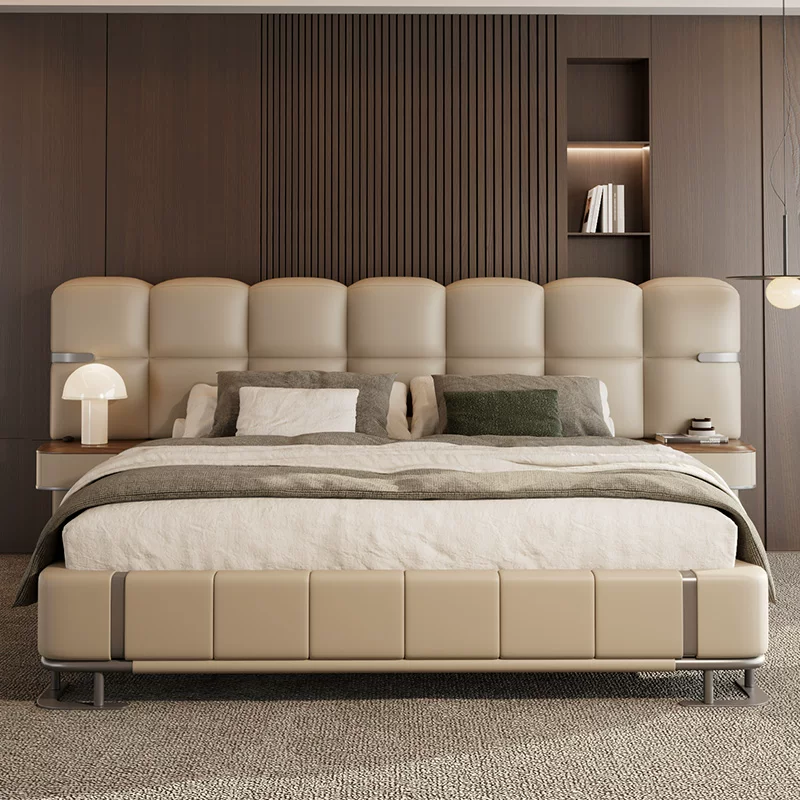 Gaoliang Bed King Size Leather Headboard Backrest Double Bed OEM/ODM (HRC11)