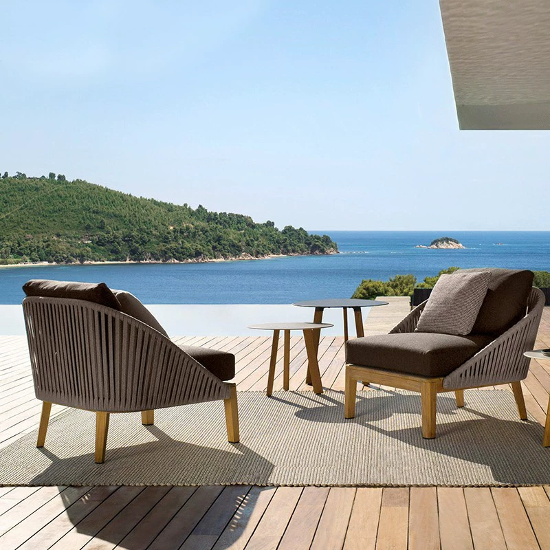Gaoliang Outdoor Sofa Luxury Teak Garden Sofa Set Outdoor Garden Furniture OEM/ODM(HWSF03)