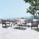 Gaoliang Outdoor Sofa Rope Wave Garden Patio Sofa Furniture OEM/ODM(HWSF07)