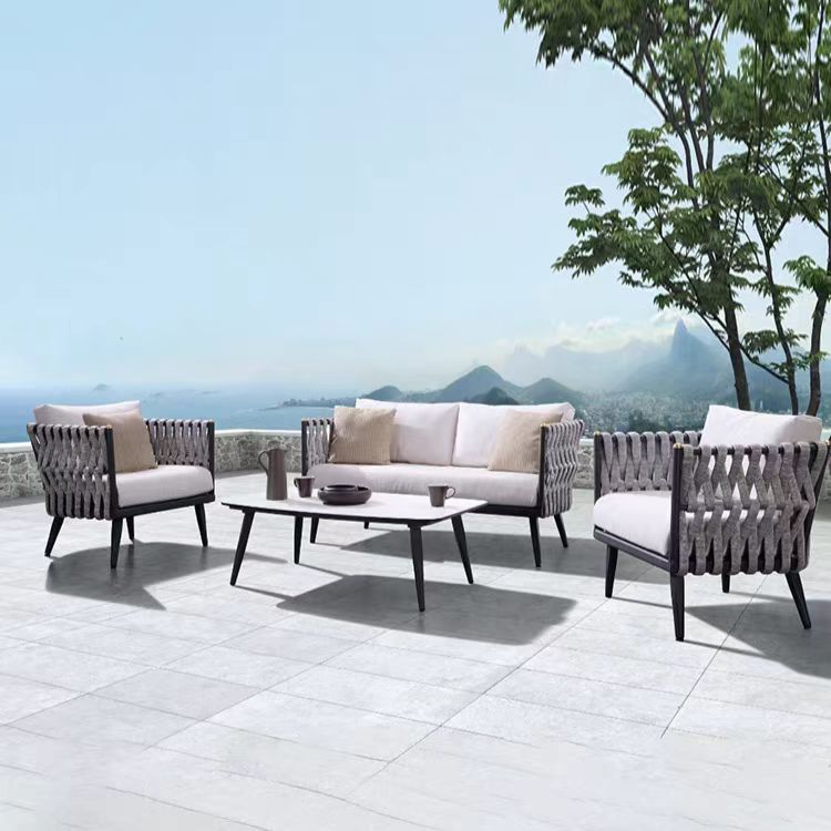 Gaoliang Outdoor Sofa Rope Wave Garden Patio Sofa Furniture OEM/ODM(HWSF07)