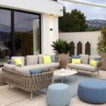 Gaoliang Outdoor Sofa Villa Park Aluminum Rattan Sofa Set OEM/ODM(HWSF08)