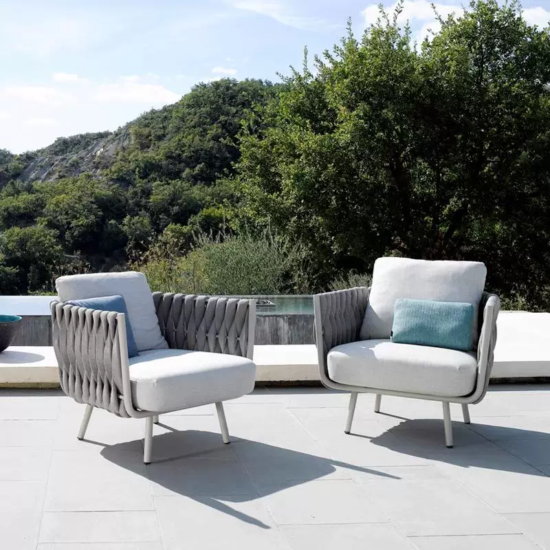 Gaoliang Outdoor Sofa Villa Park Aluminum Rattan Sofa Set OEM/ODM(HWSF08)