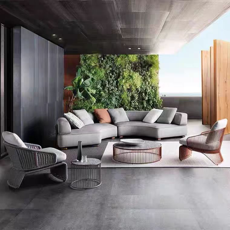 Gaoliang Outdoor Sofa Factory Wholesale Luxury Rope Garden Sofa Set OEM/ODM(HWSF14)