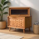 Gaoliang Night Stand Rotating Storage Cabinet Bedroom Bedside Table OEM/ODM (NT120)