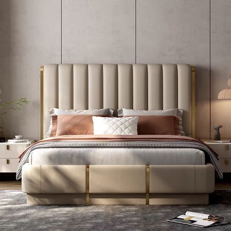 Gaoliang Bed Italian Luxury Design High End Double Bed OEM/ODM (QRC05)