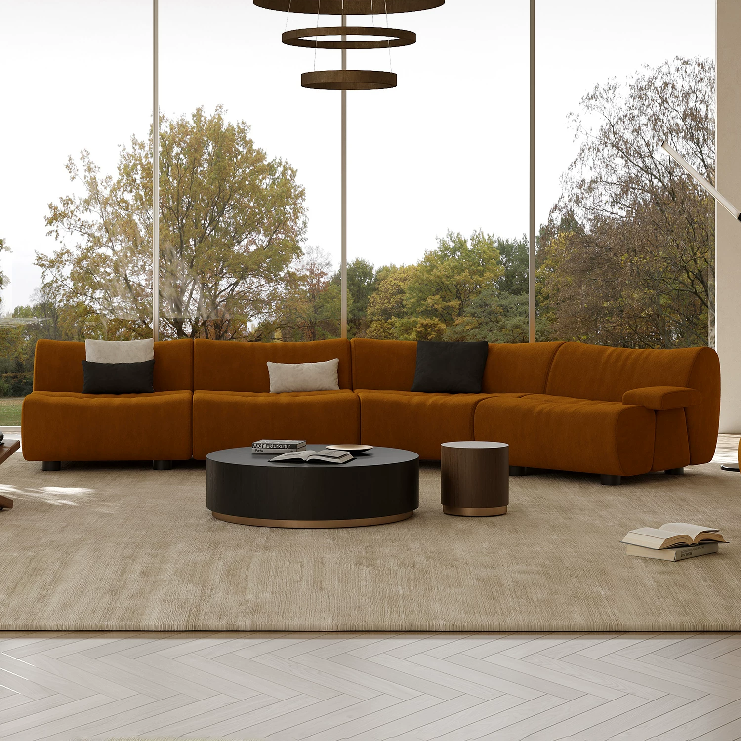 Gaoliang Sofa Japanese Sectional Style Sitting Room Sofa Set OEM/ODM (SF119)