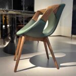 Gaoliang Dining Chair Curved Wooden Elegant Leather Dining Chair OEM/ODM (YZ287)