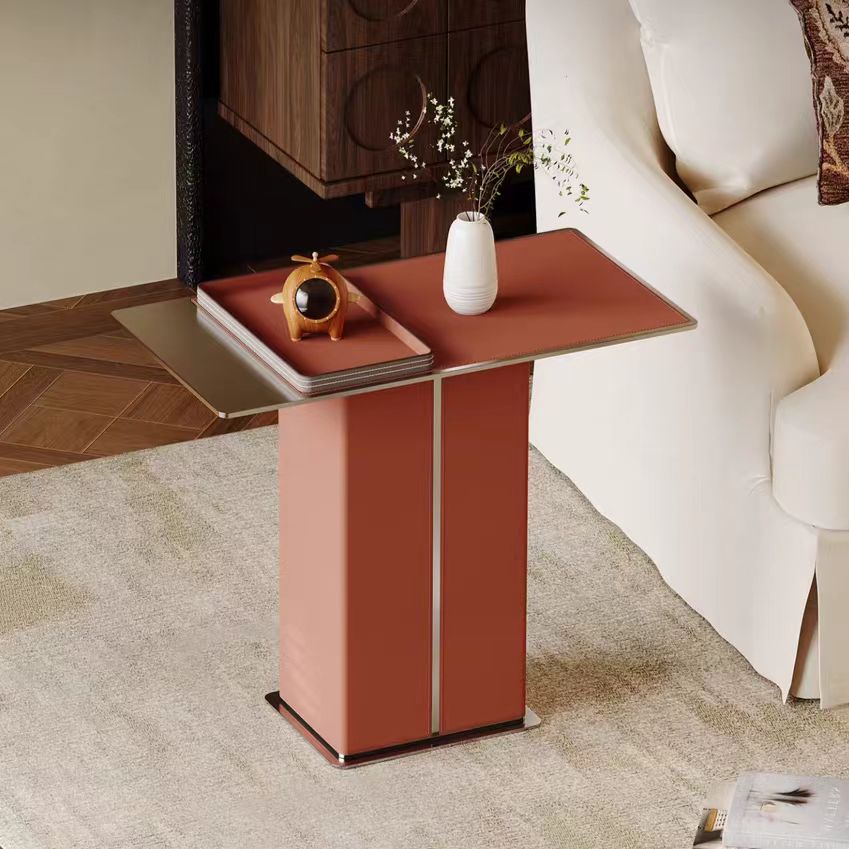 Gaoliang Side Table Modern Red Luxury Living Room Sofa Side Table OEM/ODM (BJ157)