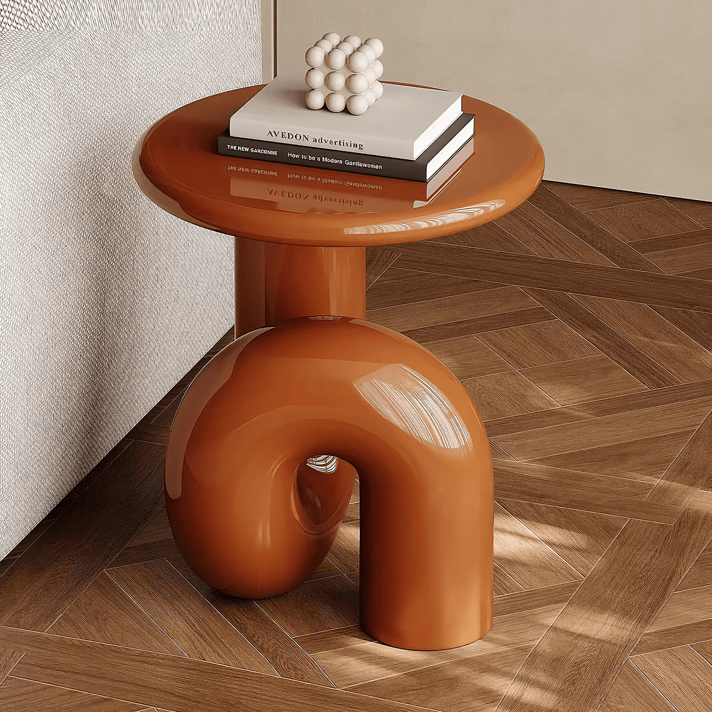 BJ161 (4) Gaoliang Side Table Modern Creative Lacquered Bedside Table OEM/ODM (BJ161)