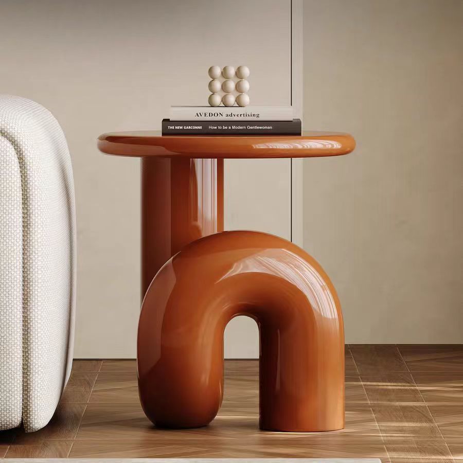 BJ161 Gaoliang Side Table Modern Creative Lacquered Bedside Table OEM/ODM (BJ161)