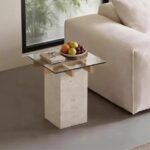Gaoliang Side Table Modern Light Luxury Glass Corner Table OEM/ODM (BJ165)