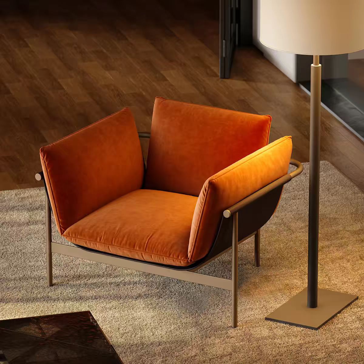 DY326 (1) Gaoliang Accent Chair Single Sofa Chair Living Room Lounge Armchair OEM/ODM (DY326)