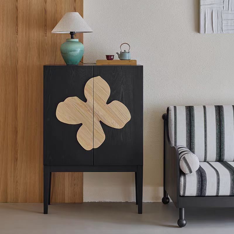 Gaoliang Sideboard Black Double-door Accent Sideboards Buffet Cabinets OEM/ODM (GZ238)