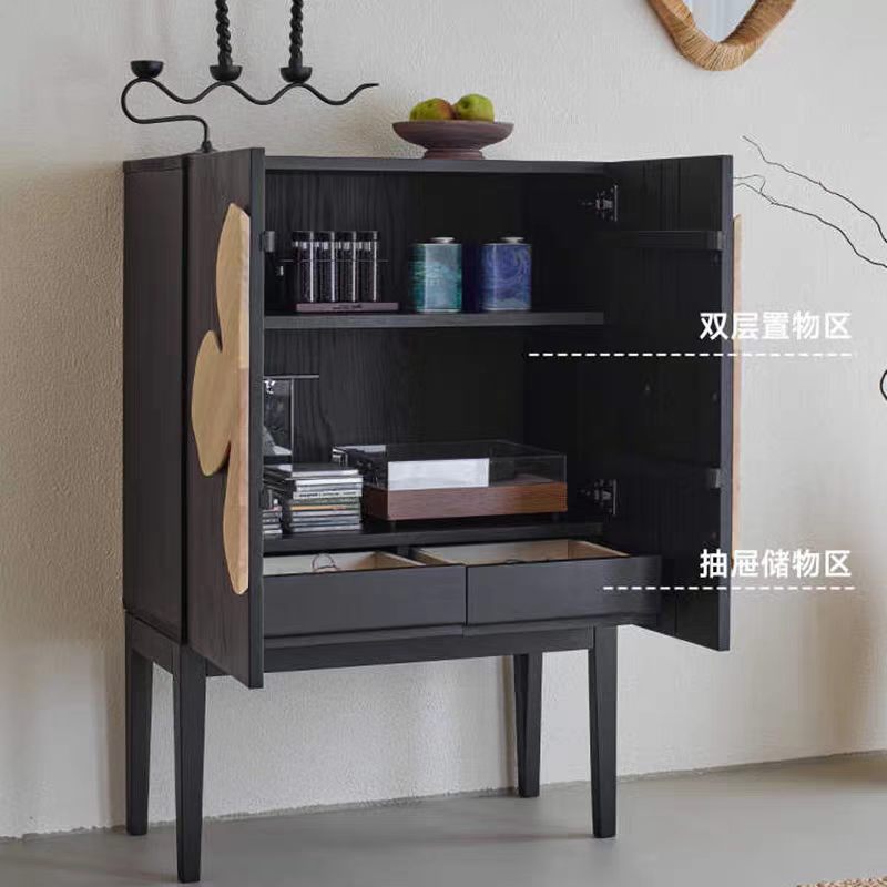 GZ238 (6) Gaoliang Sideboard Black Double-door Accent Sideboards Buffet Cabinets OEM/ODM (GZ238)
