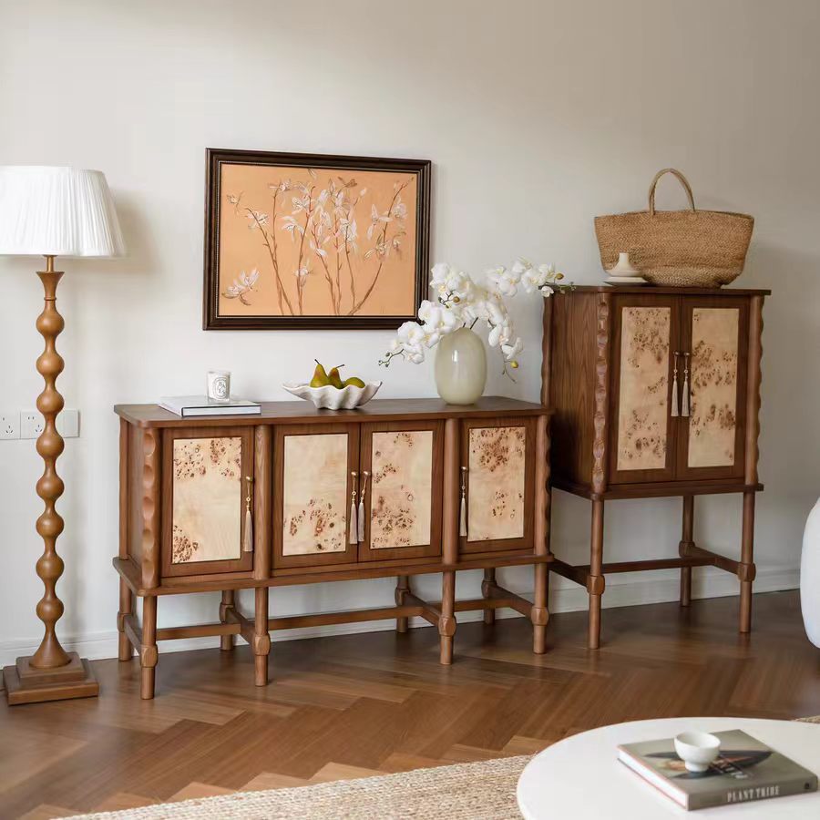 GZ239 (3) Gaoliang Sideboard Mid-century Style French Retro Storage Cabinet OEM/ODM (GZ239)