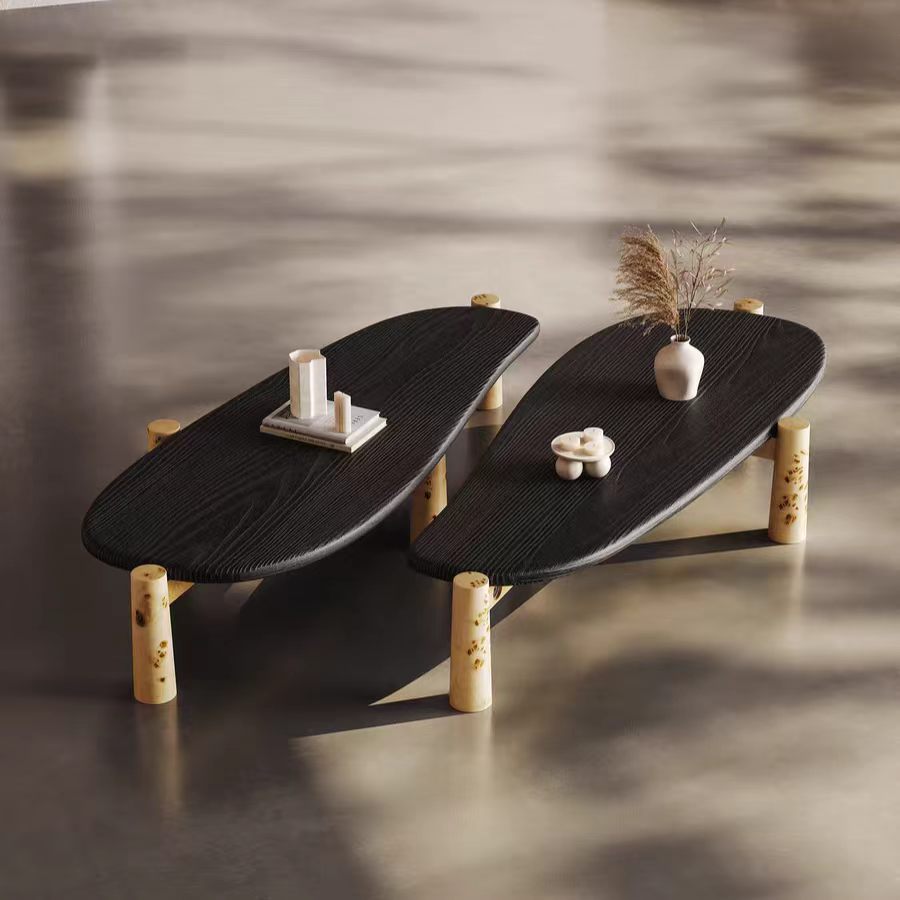 KF387 Gaoliang Coffee Table Irregular Creative Solid Wood Coffee Table OEM/ODM (KF387)