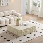 Gaoliang Coffee Table Square Customized Fiberglass Coffee Table OEM/ODM (KF388)