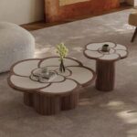 Gaoliang Coffee Table Flower Shaped Modern Luxurious Round Coffee Table OEM/ODM (KF391)