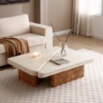 Gaoliang Coffee Table Simple Triangle Creative Fiberglass Coffee Table OEM/ODM (KF393)