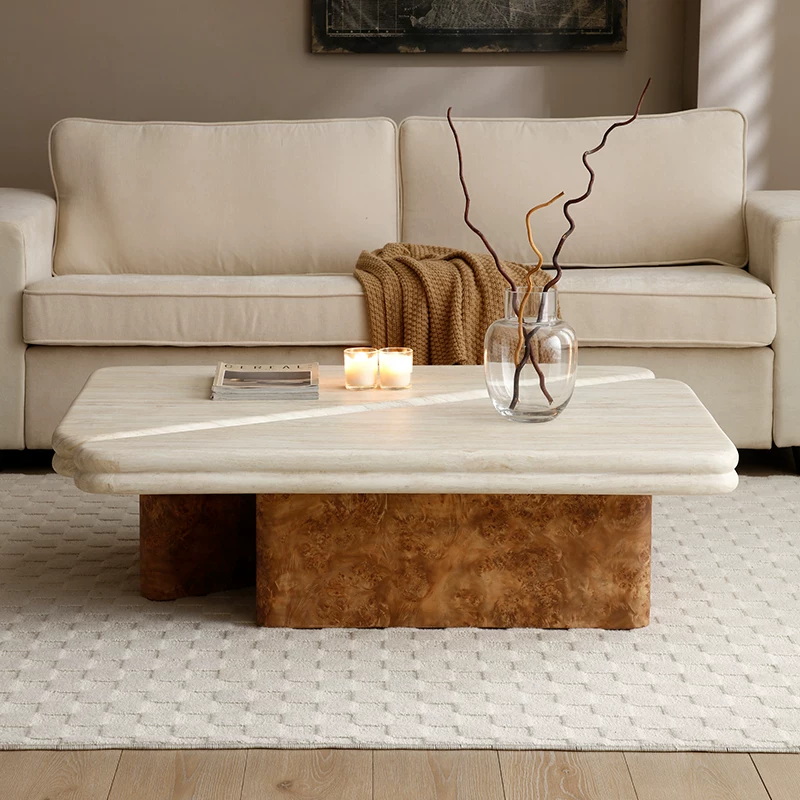 KF393 (2) Gaoliang Coffee Table Simple Triangle Creative Fiberglass Coffee Table OEM/ODM (KF393)