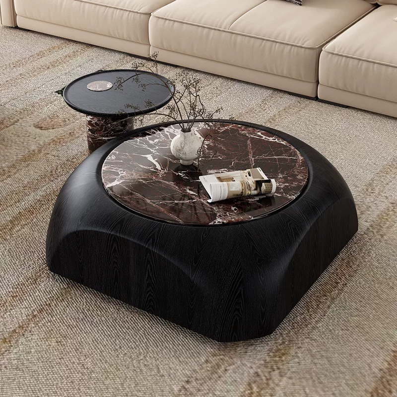 KF399 (2) Gaoliang Coffee Table Italian Light Luxury Marble Stone Coffee Table OEM/ODM (KF399)