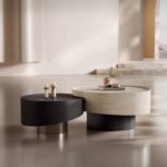 Gaoliang Coffee Table Modern Round Marble Stone Coffee Table OEM/ODM (KF402)