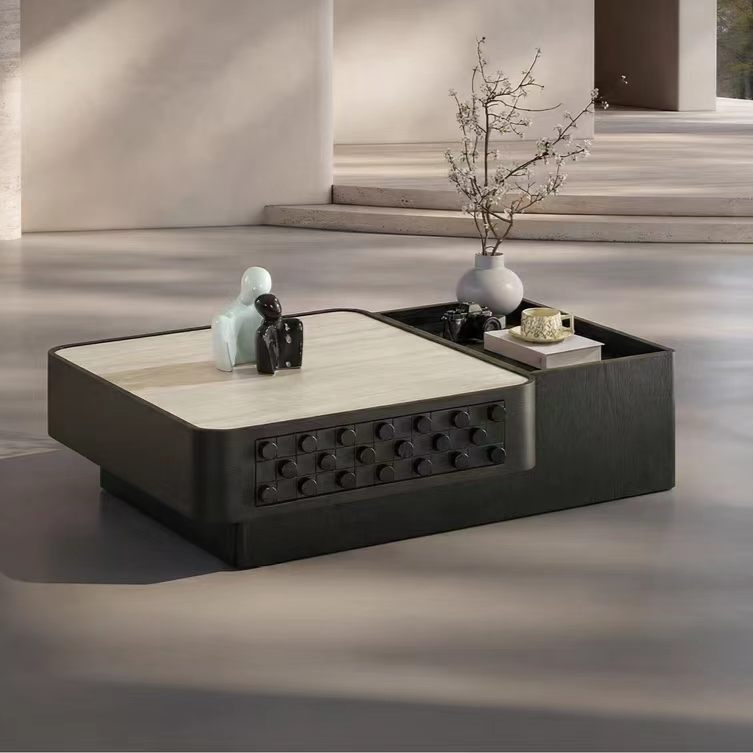 KF404 Gaoliang Coffee Table Wooden Drawer Storage Living Room Coffee Tables OEM/ODM (KF404)