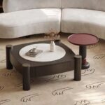 Gaoliang Coffee Table Modern Solid Wood Coffee Table with Storage OEM/ODM (KF405)