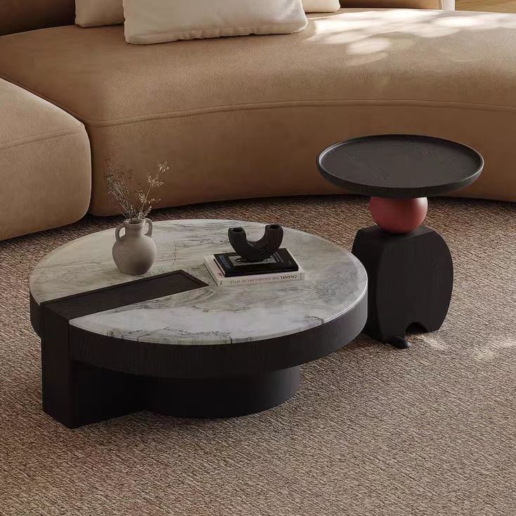 KF409 Gaoliang Coffee Table Designer Creative Stone Coffee Table Set OEM/ODM (KF409)