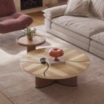 Gaoliang Coffee Table Wooden Round Coffee Table for Living Room OEM/ODM (KF411)