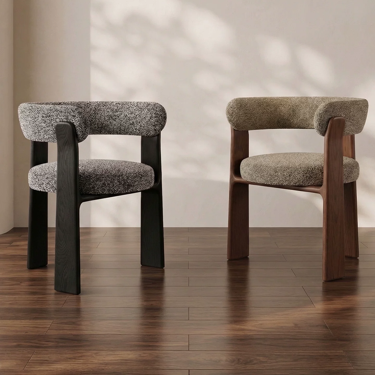 YZ305 (3) Gaoliang Dinning Chair High-end Arc-shaped Curved Dining Chair OEM/ODM (YZ305)