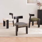 Gaoliang Dinning Chair Comfortable Linen Upholstered Seat Dining Chair OEM/ODM (YZ307)