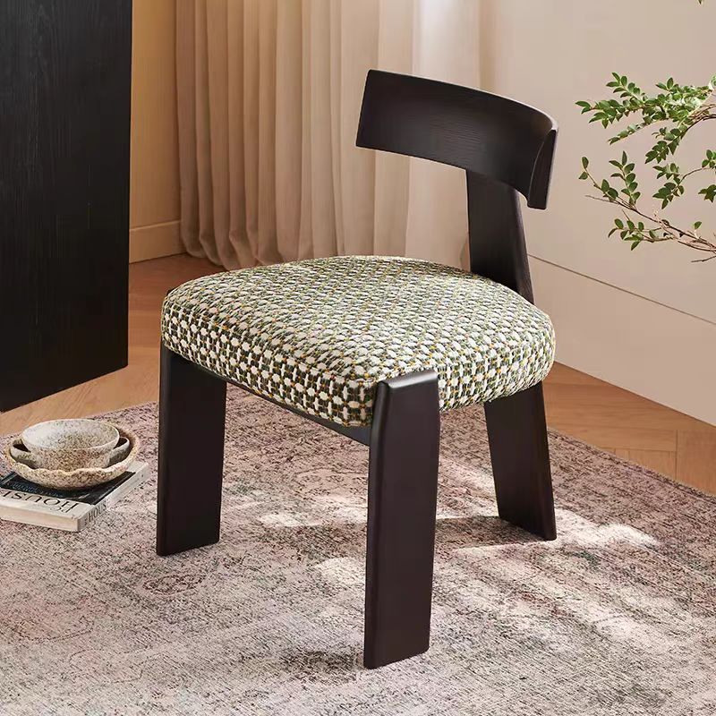 YZ307 (6) Gaoliang Dinning Chair Comfortable Linen Upholstered Seat Dining Chair OEM/ODM (YZ307)