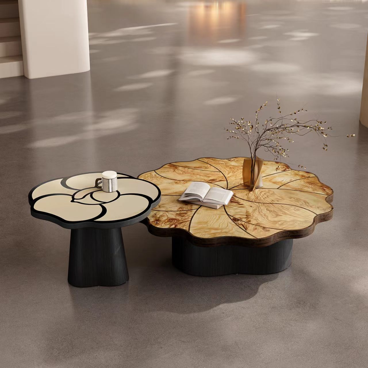 Gaoliang Coffee Table Modern Elegant Living Room Center Tea Table Set OEM/ODM (KF423)