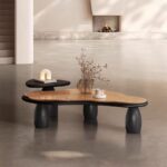 Gaoliang Coffee Table Irregular New Design Stone Top Coffee Table OEM/ODM (KF425)