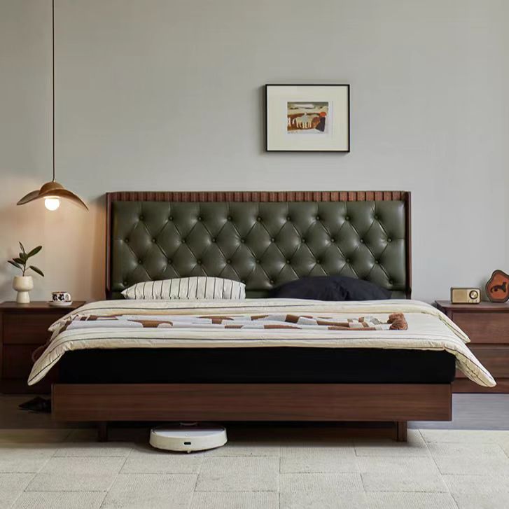 Gaoliang Bed Modern Black Leather Master Bedroom Queen Size Bed OEM/ODM (MC55)