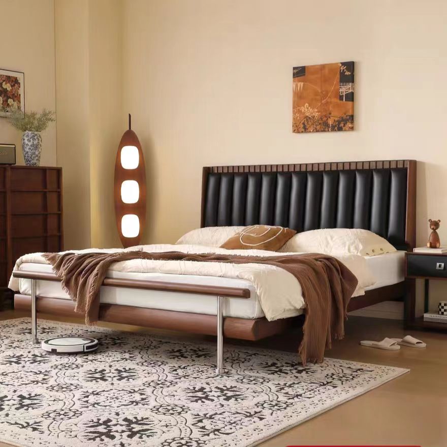 Gaoliang Bed Luxury Leather Italian Design King Size Villa House Bed OEM/ODM (MC59)