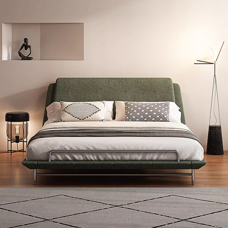 Gaoliang Bed Italian Latest Design Stainless Steel Legs Wooden Bed OEM/ODM (RC100)