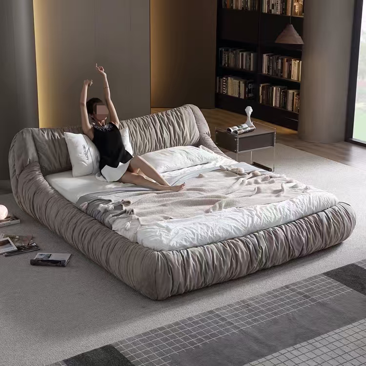 RC94-7 Gaoliang Bed Modern Tufted King Size Queen Size Full Bed OEM/ODM (RC94)
