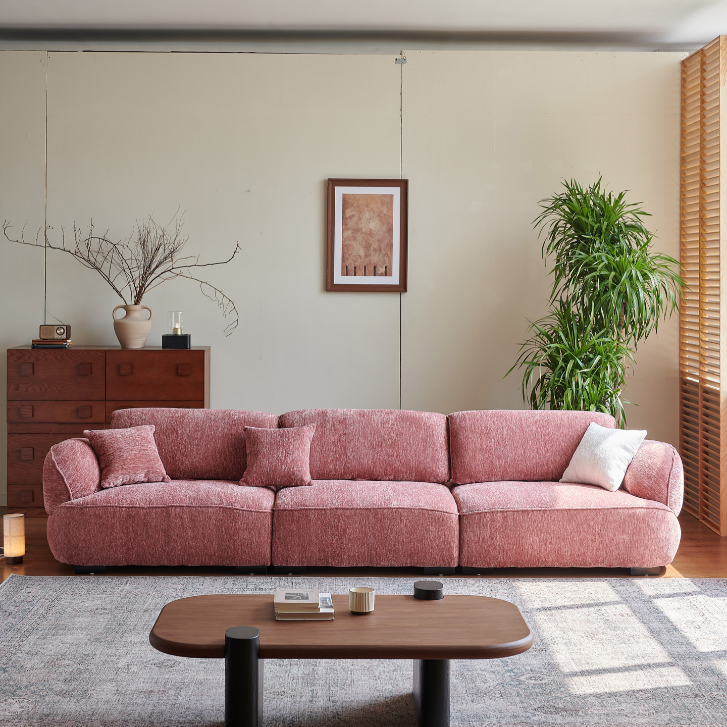 SF127 (3) Gaoliang Sofa Adjustable Back Modern Pink Sofa OEM/ODM (SF127)