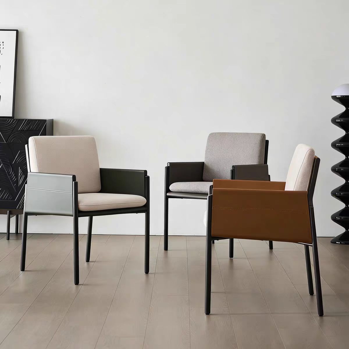 YZ180 (3) Gaoliang Dining Chair Metal Frame Durable Soft Leisure Dining Chair OEM/ODM (YZ180)