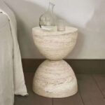 Gaoliang Side Table Italian Elegant Stone Hourglass Shape Side Table OEM/ODM (BJ167)