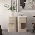 Gaoliang Side Table Wabi Sabi Decoration Beige Living Room Side Table OEM/ODM (BJ167)