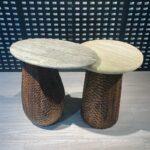 Gaoliang Side Table Modern Oval Living Room Furniture Coffee Side Table OEM/ODM (BJ167)