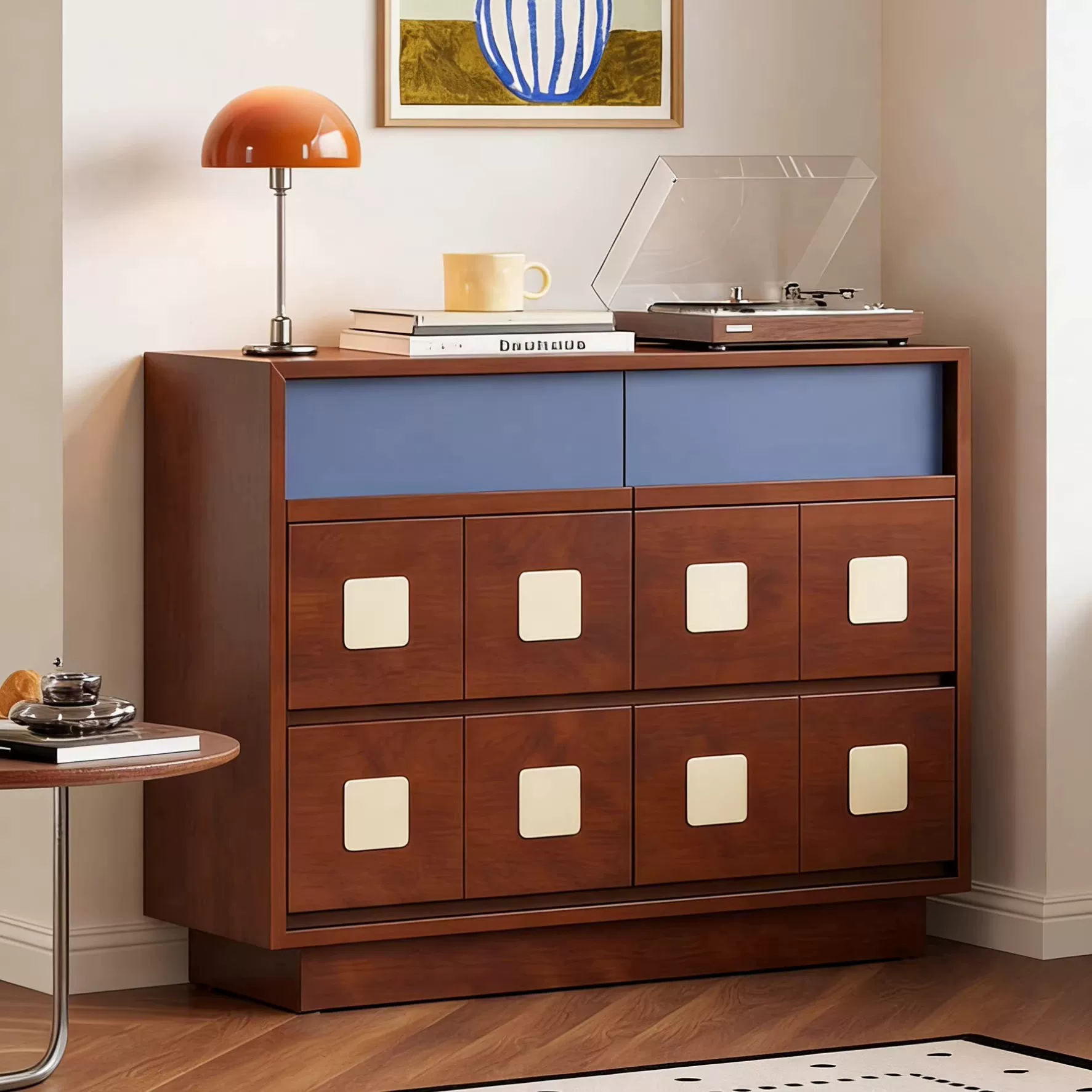 GZ254 (1) Gaoliang Sideboard Retro Style Living Room Storage Cabinet drawers OEM/ODM (GZ254)