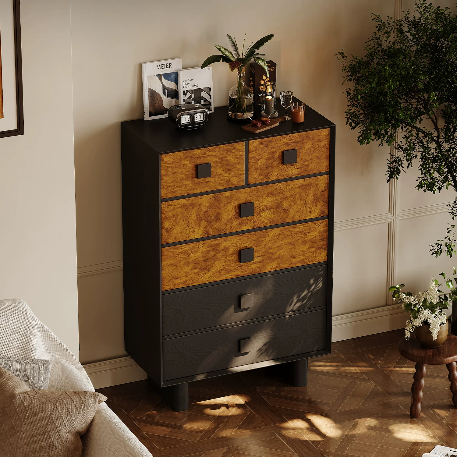 Gaoliang Sideboard Modern 6-Drawer Storage Cabinet OEM/ODM (GZ257)