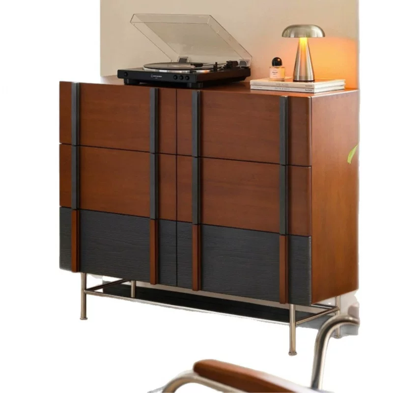 GZ259 (4) Gaoliang Sideboard Nordic Japanese Style Wooden Storage Cabinet OEM/ODM (GZ259)