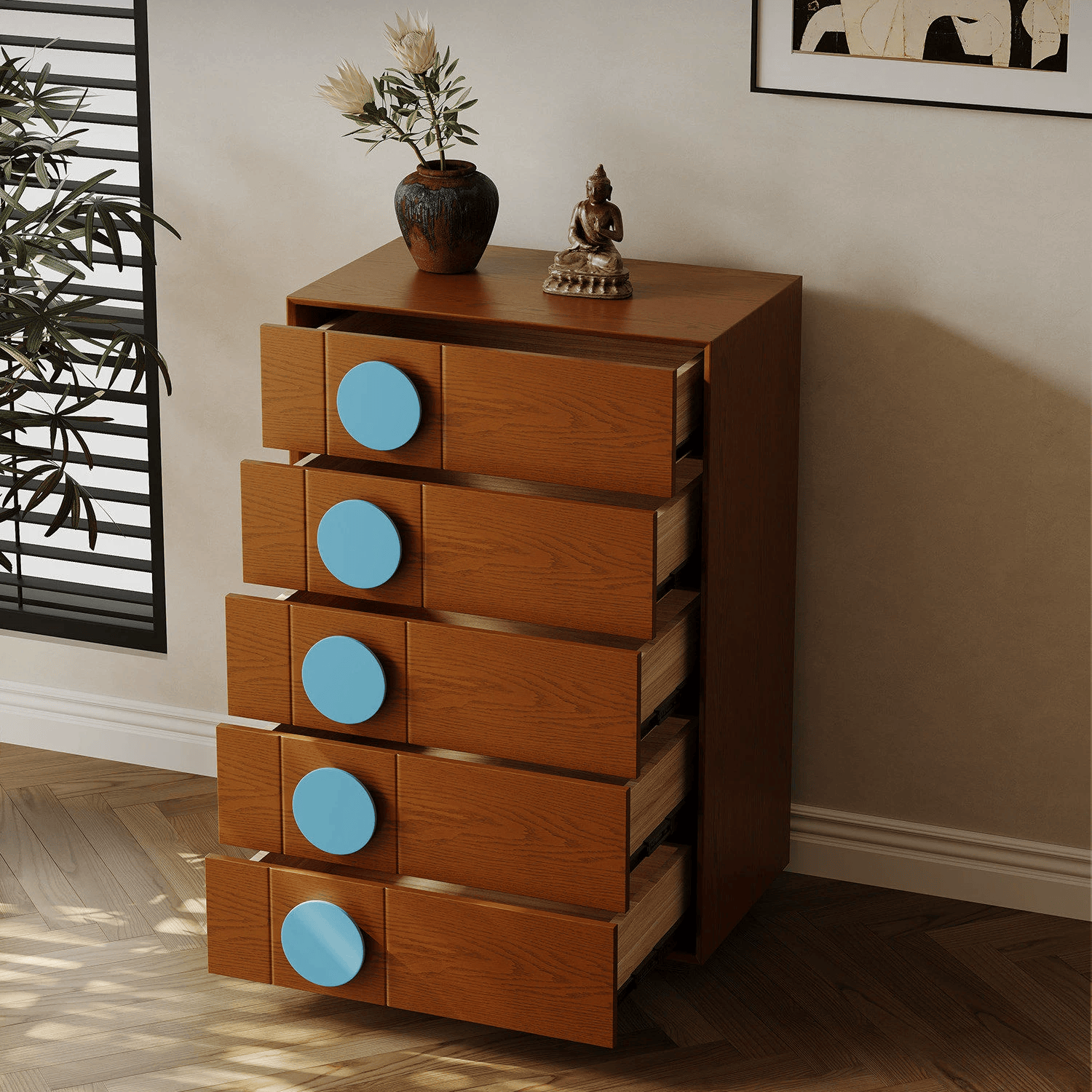 GZ262 (3) Gaoliang Sideboard Modern Wooden Space Saving Storage Cabinet OEM/ODM (GZ262)