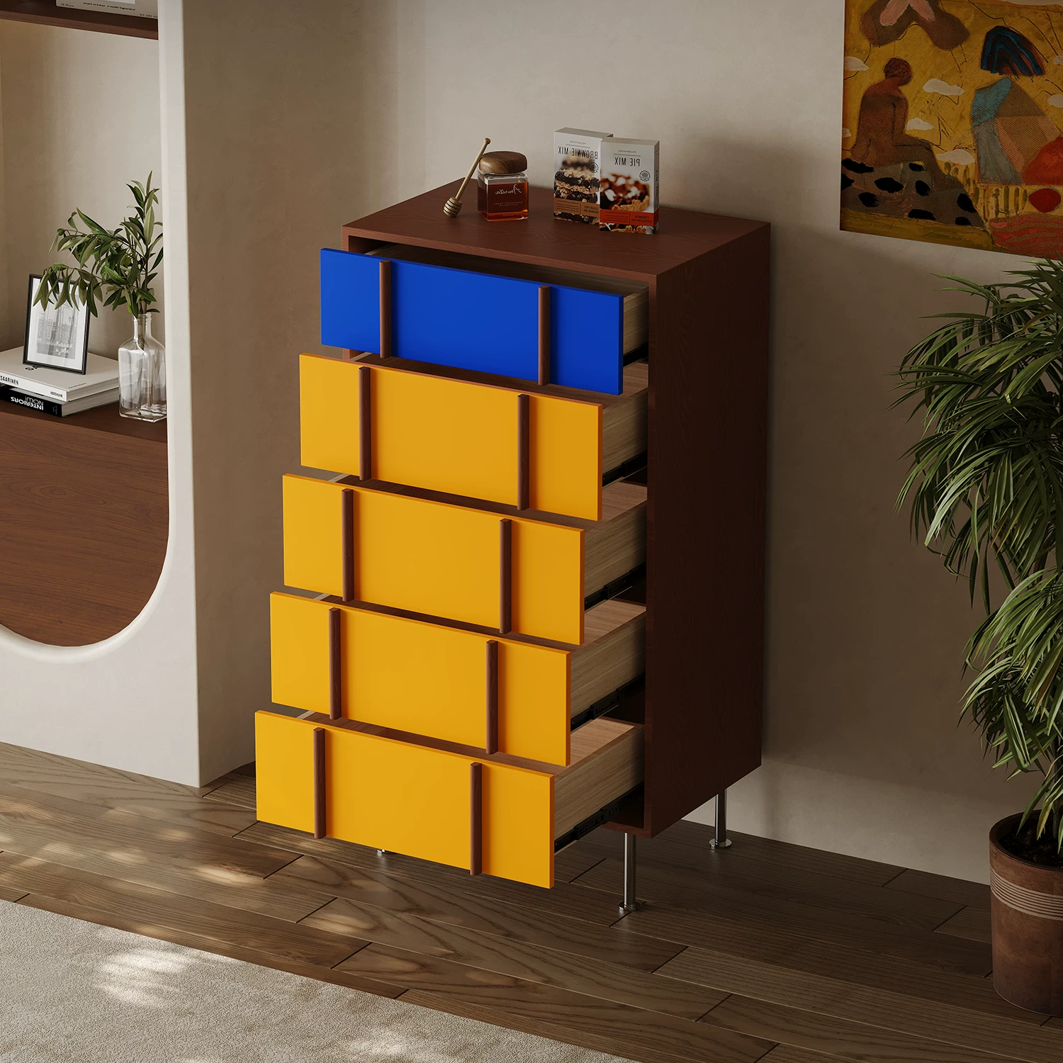 GZ266 (3) Gaoliang Sideboard Modern Antique Solid Wood Storage Cabinet OEM/ODM (GZ266)
