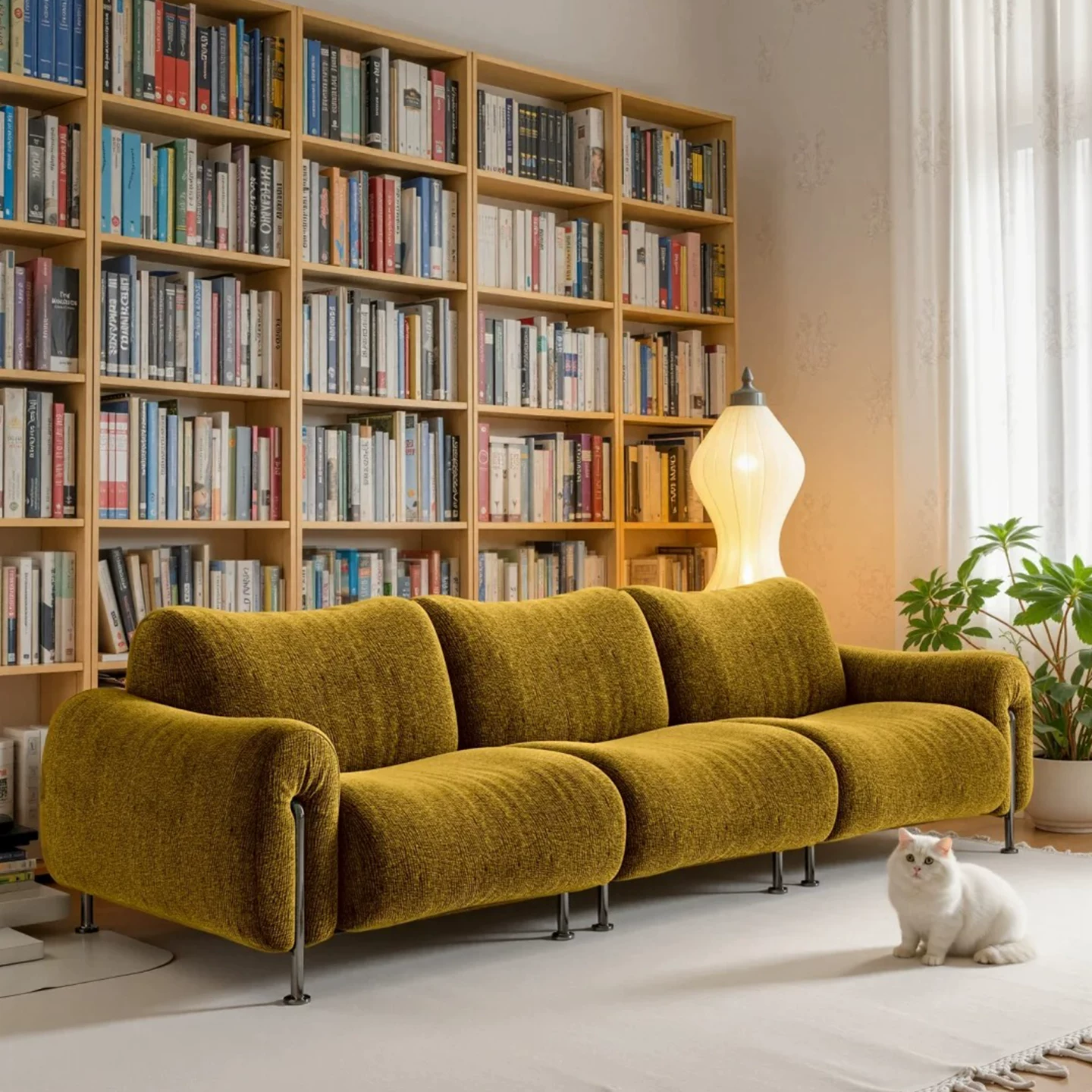 Gaoliang Sofa Modern Popular 3-Seater Green Velvet Sectional Sofa OEM/ODM (SF133)